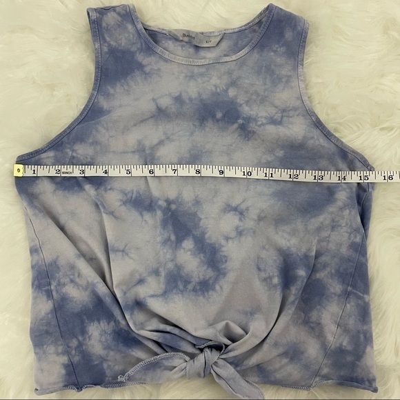 Bluenotes Tie Dye Crop Tie Front Tank Top Size Small - Picture 4 of 5